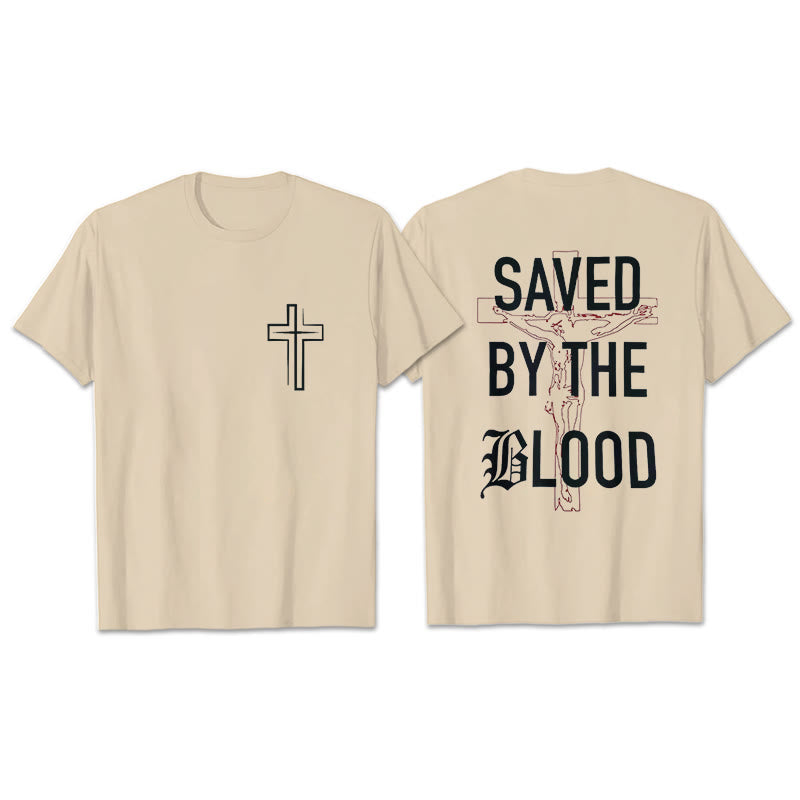 Christianartworkshop Saved By The Lord Cotton T-Shirt - Beige - 2XL - image 12