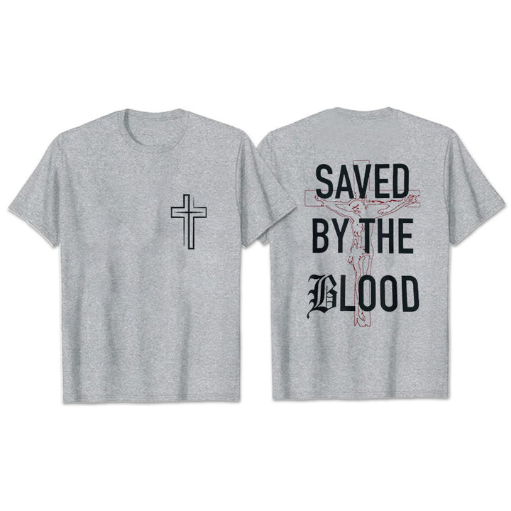 Christianartworkshop Saved By The Lord Cotton T-Shirt