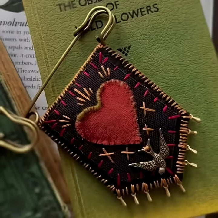 Christianartworkshop Hand-Embroidered Hope Protection Pocket Brooch - image 2