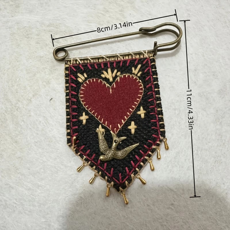 Christianartworkshop Hand-Embroidered Hope Protection Pocket Brooch - image 3