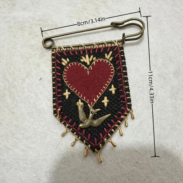 Christianartworkshop Hand-Embroidered Hope Protection Pocket Brooch - image 3