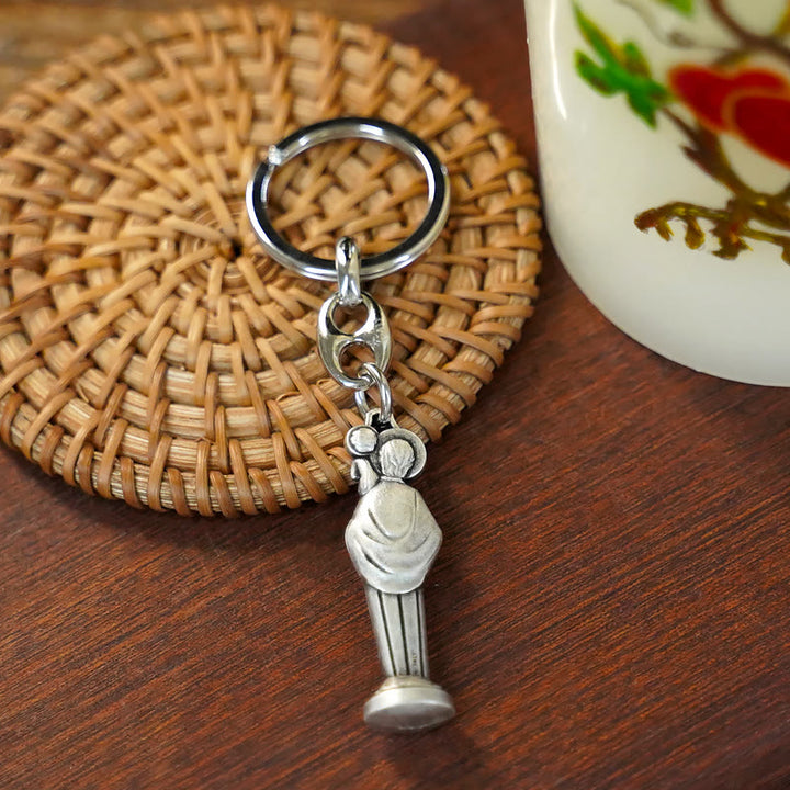 Christianartworkshop Retro Style Polished St. Christopher Keychain: Token of the Traveler's Saint's Protection - image 6