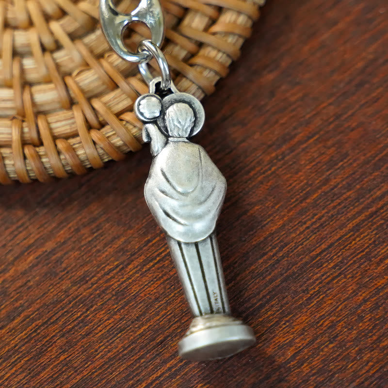 Christianartworkshop Retro Style Polished St. Christopher Keychain: Token of the Traveler's Saint's Protection - image 7