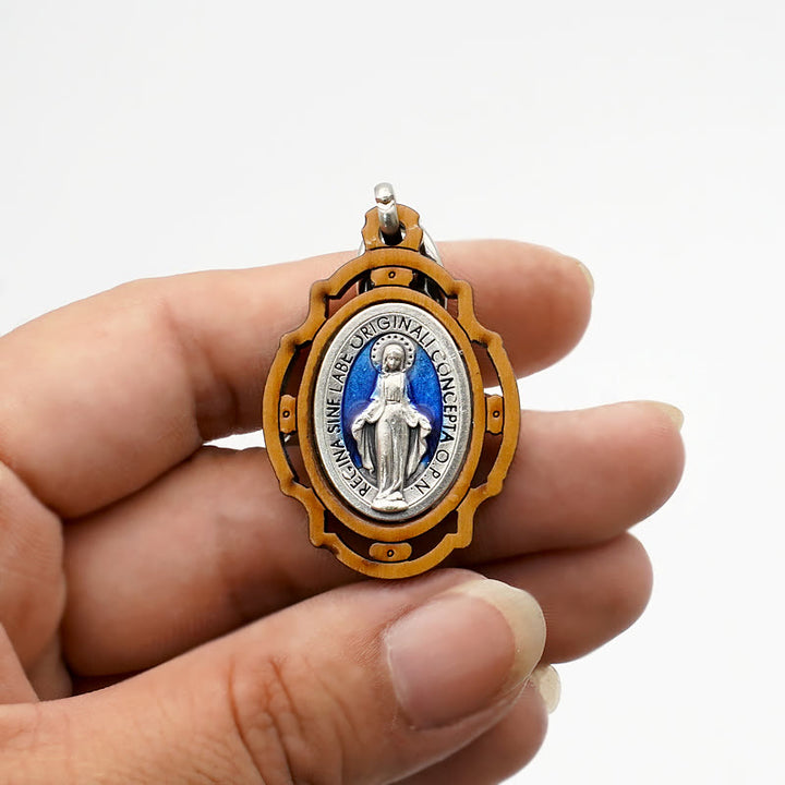 Christianartworkshop Enamel Double-Sided Miraculous Medal & Virgin Mary Keychain: Gleaming Symbol of Hope and Restoration - image 5