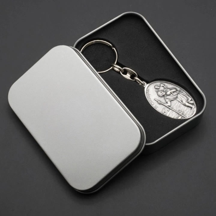 Christianartworkshop Artistic Metal Crafted St. Christopher Keychain: Heirloom of Traveler's Blessings - image 4