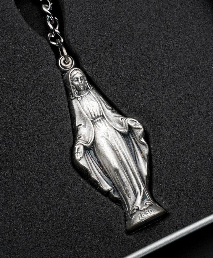 Christianartworkshop Slide - Open Virgin Mary & Miraculous Medal Keychain: Memento of Mary's Devotion - image 2