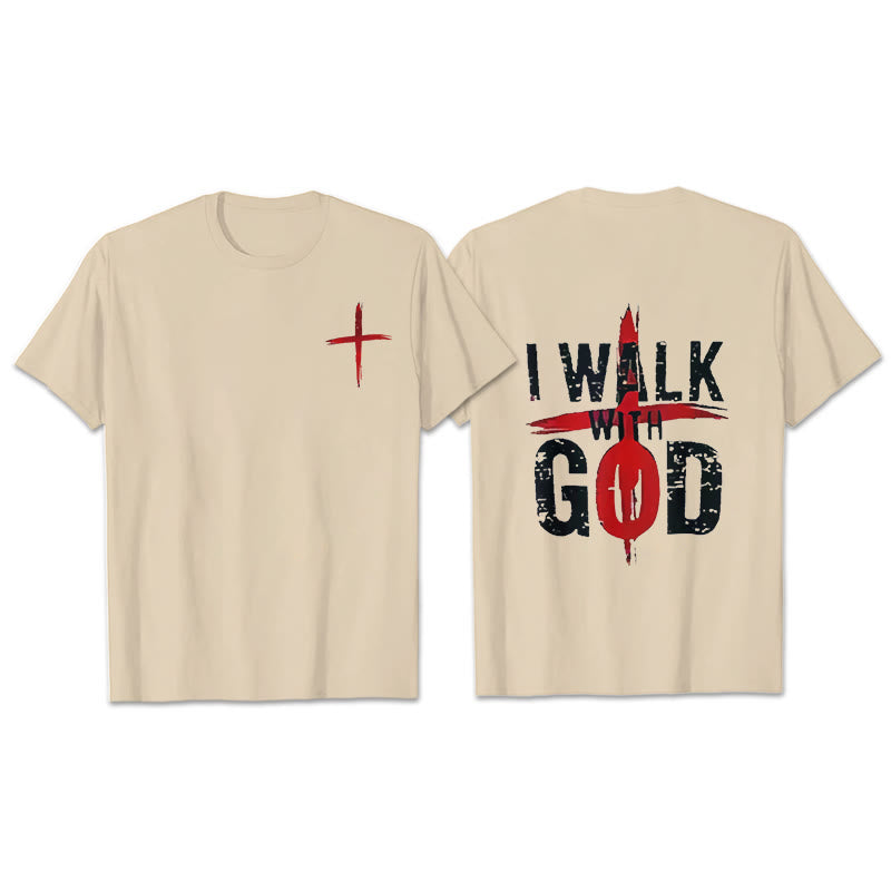 Christianartworkshop I'll Walk With God T-Shirt - Beige - 2XL - image 6