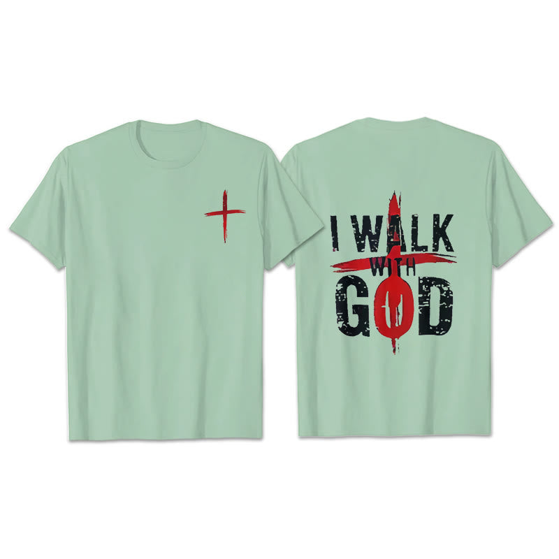 Christianartworkshop I'll Walk With God T-Shirt - Light Green - 2XL - image 15