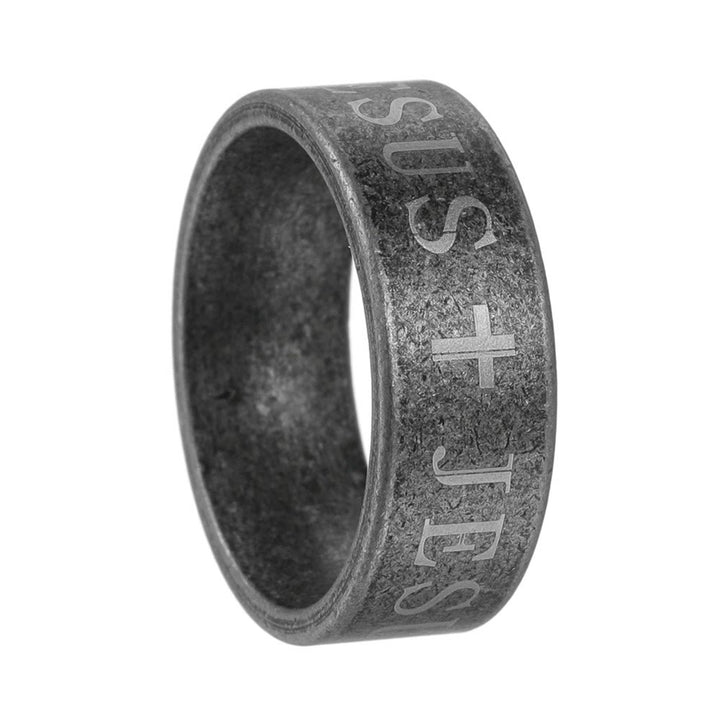 Christianartworkshop Minimalist Retro Silver Jesus & Cross Ring : Subtle Symbol of Faith - image 4