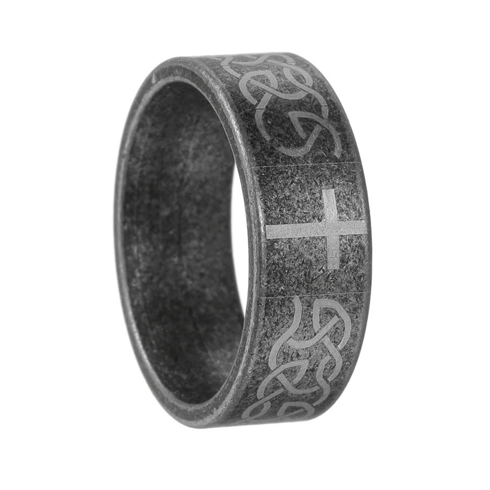 Christianartworkshop Artisanal Aged 925 Silver Ring with Celtic Knot & Cross: Expression of Faithful Identity - image 5