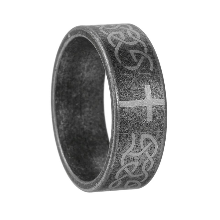 Christianartworkshop Artisanal Aged 925 Silver Ring with Celtic Knot & Cross: Expression of Faithful Identity - image 5
