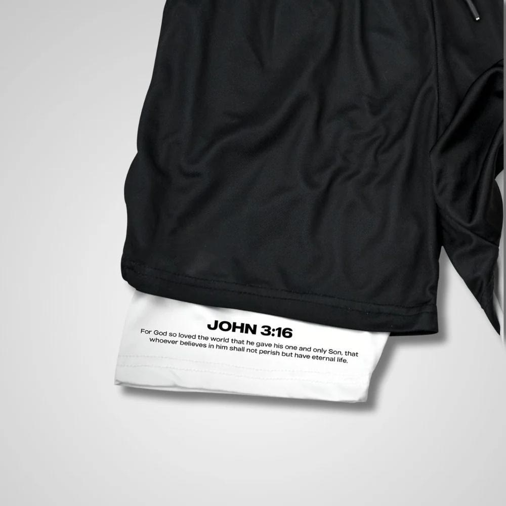Christianartworkshop John 3:16 The Cross Performance Shorts