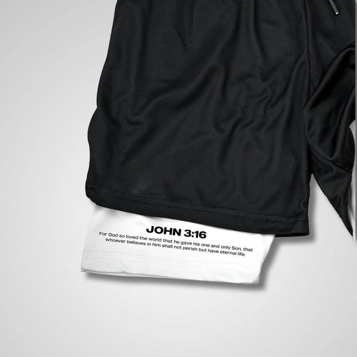 Christianartworkshop John 3:16 The Cross Performance Shorts