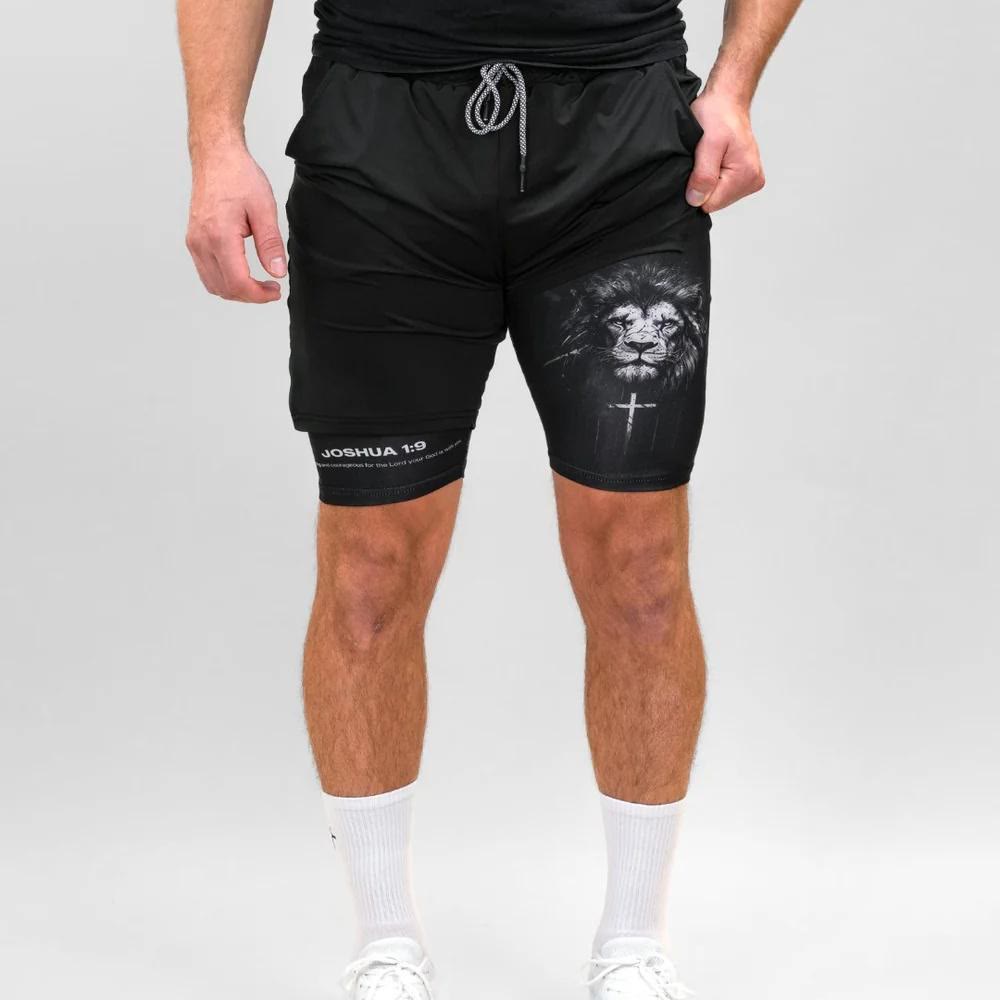 Christianartworkshop Joshua 1:9 Lion Performance Shorts