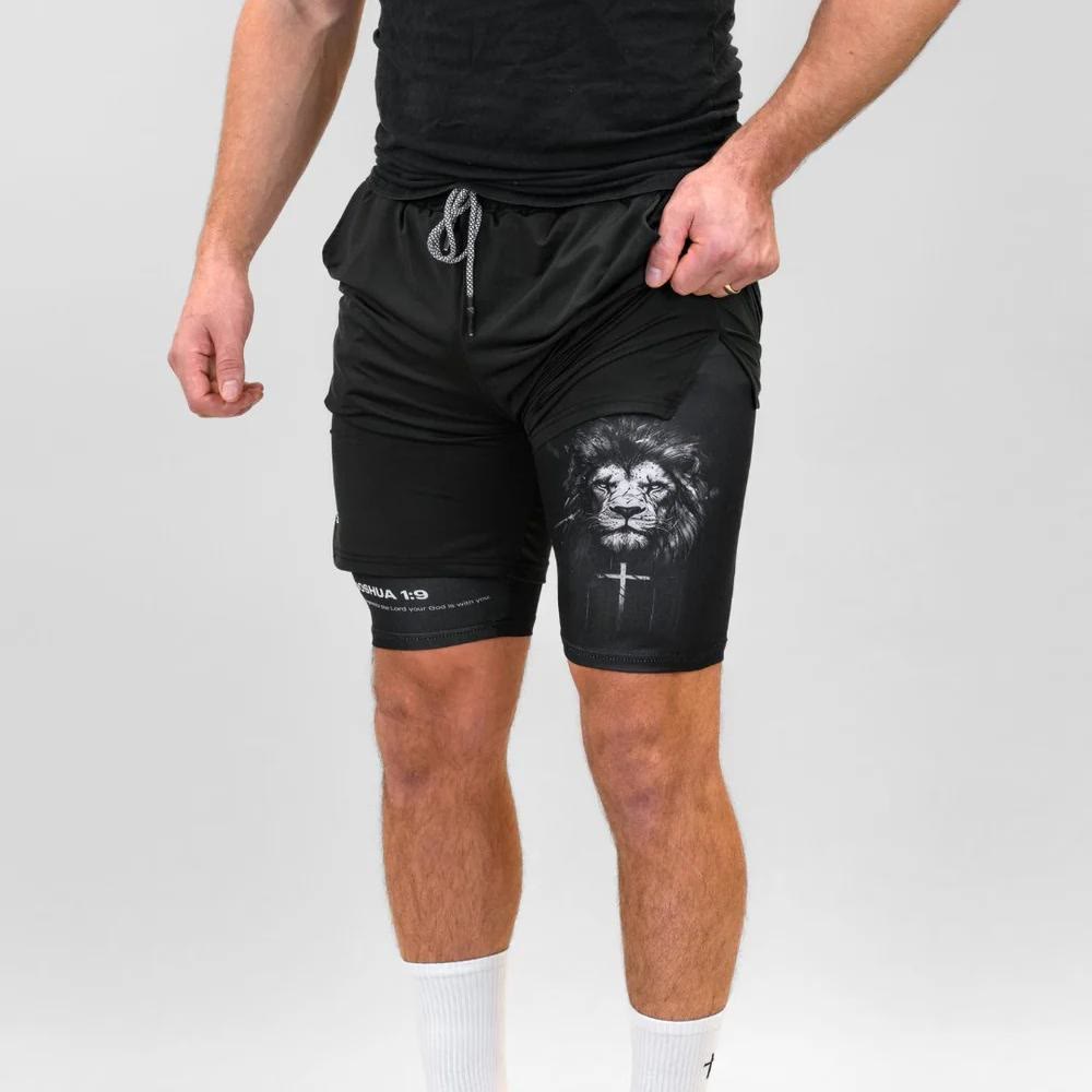 Christianartworkshop Joshua 1:9 Lion Performance Shorts