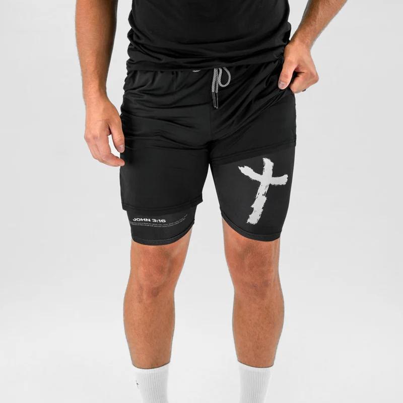 Christianartworkshop John 3:16 Cross Performance Shorts