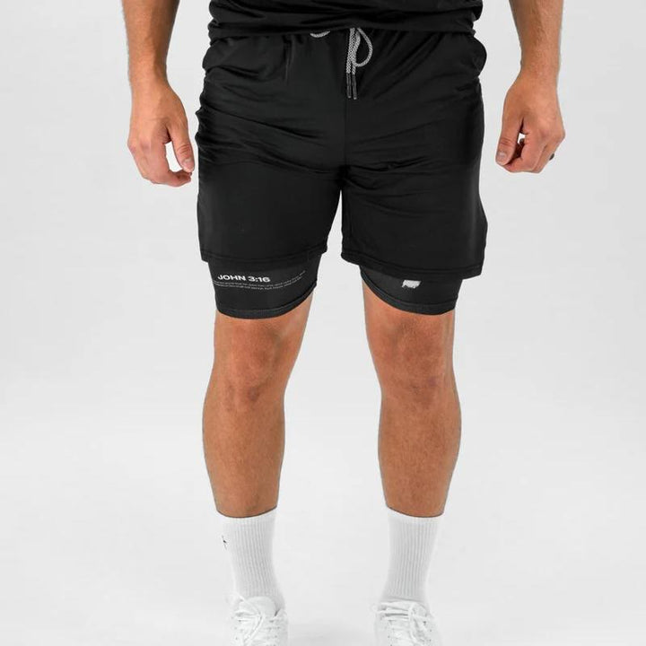 Christianartworkshop John 3:16 Cross Performance Shorts