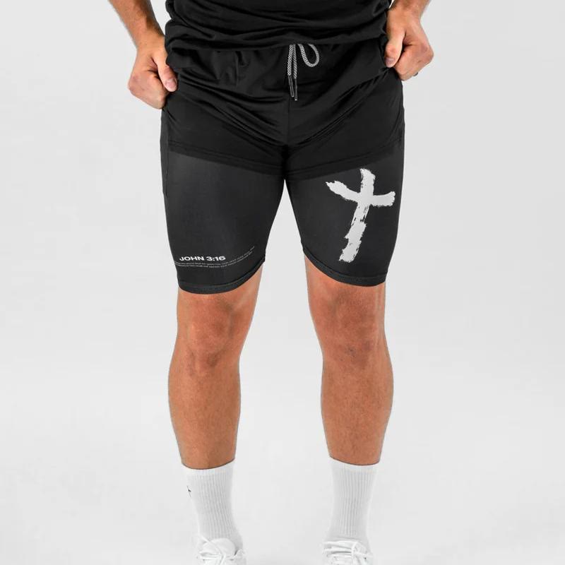 Christianartworkshop John 3:16 Cross Performance Shorts
