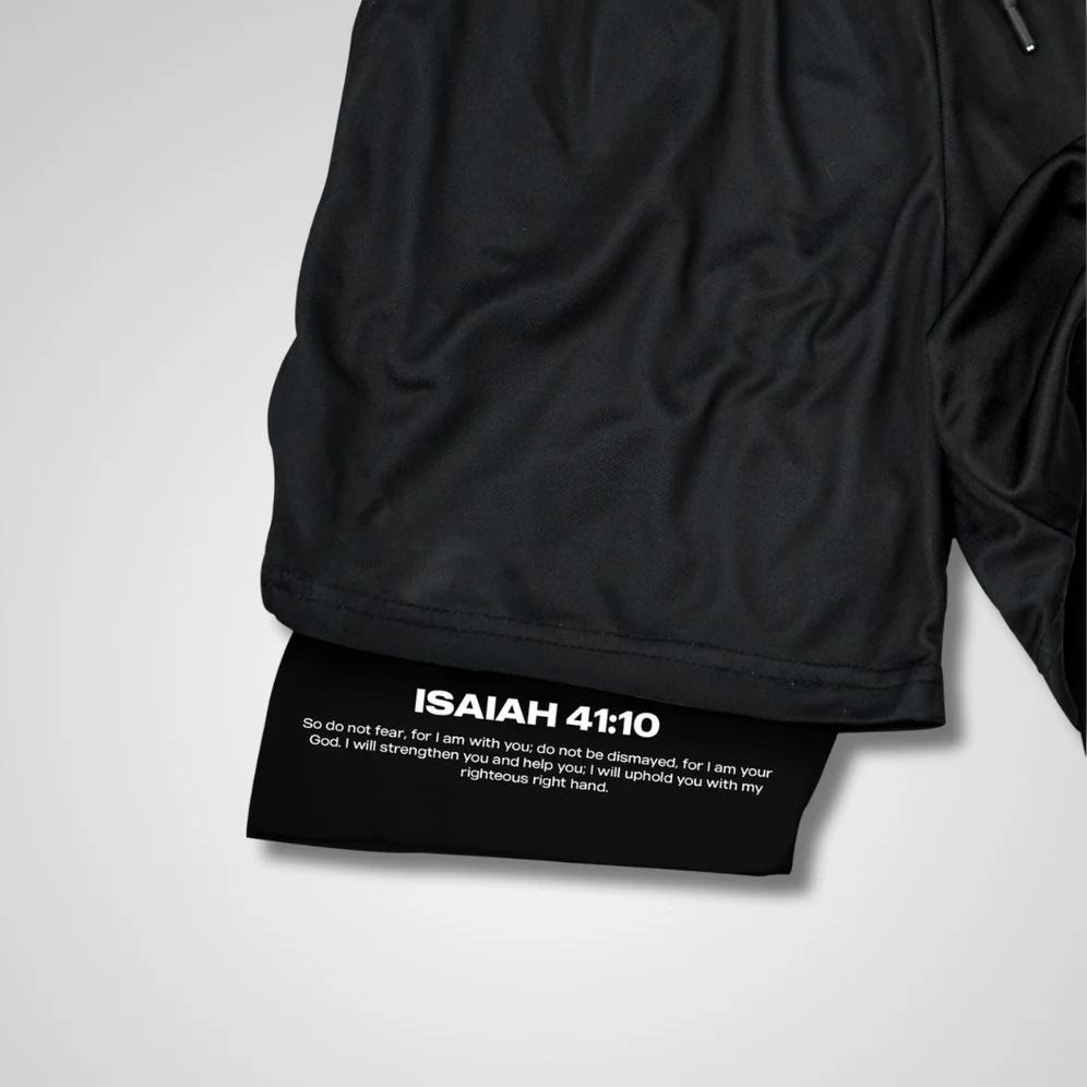 Christianartworkshop Isaiah 41:10 Angel & Devil Performance Shorts