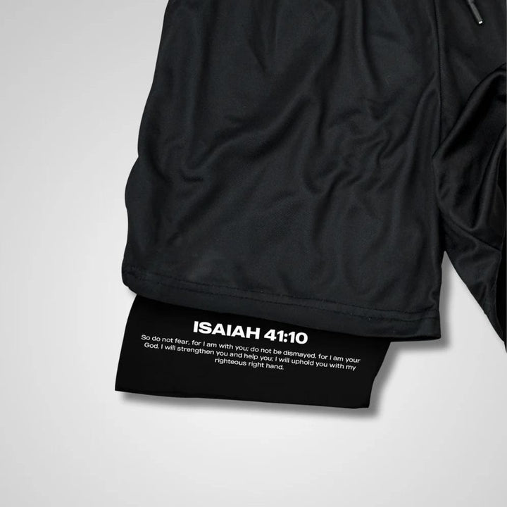 Christianartworkshop Isaiah 41:10 Angel & Devil Performance Shorts