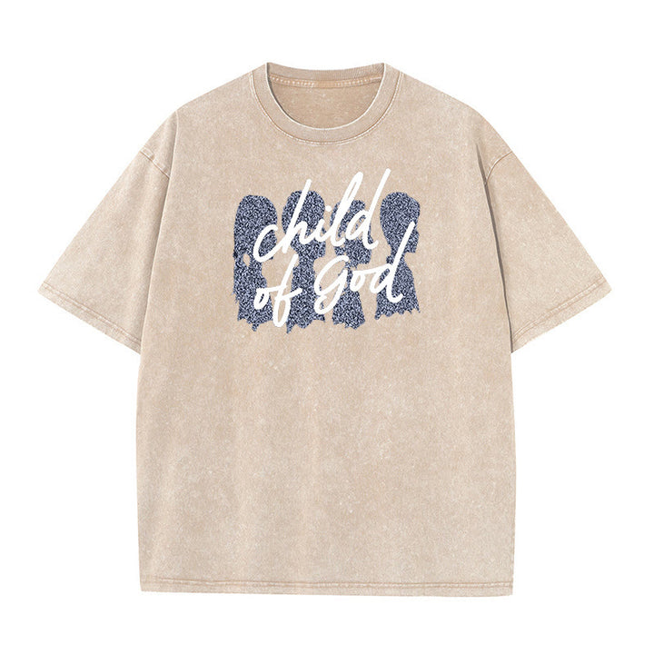 Christianartworkshop Child of God Unisex Washed T-Shirt - Apricot - 5XL - image 8