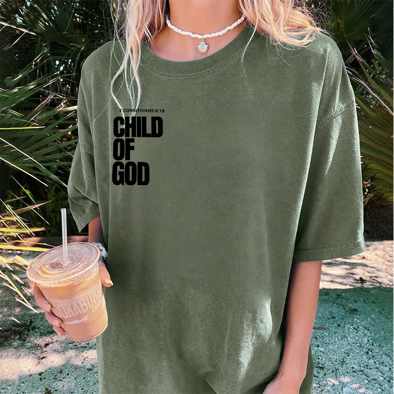 Christianartworkshop Minimalist Child of God Unisex Washed T-Shirt: Bold Faith in Clean Design - image 6