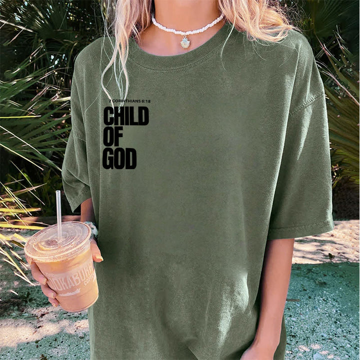 Christianartworkshop Minimalist Child of God Unisex Washed T-Shirt: Bold Faith in Clean Design - image 6