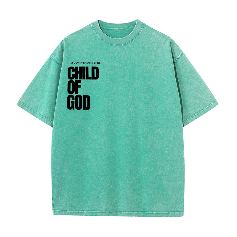 Christianartworkshop Minimalist Child of God Unisex Washed T-Shirt: Bold Faith in Clean Design - image 18