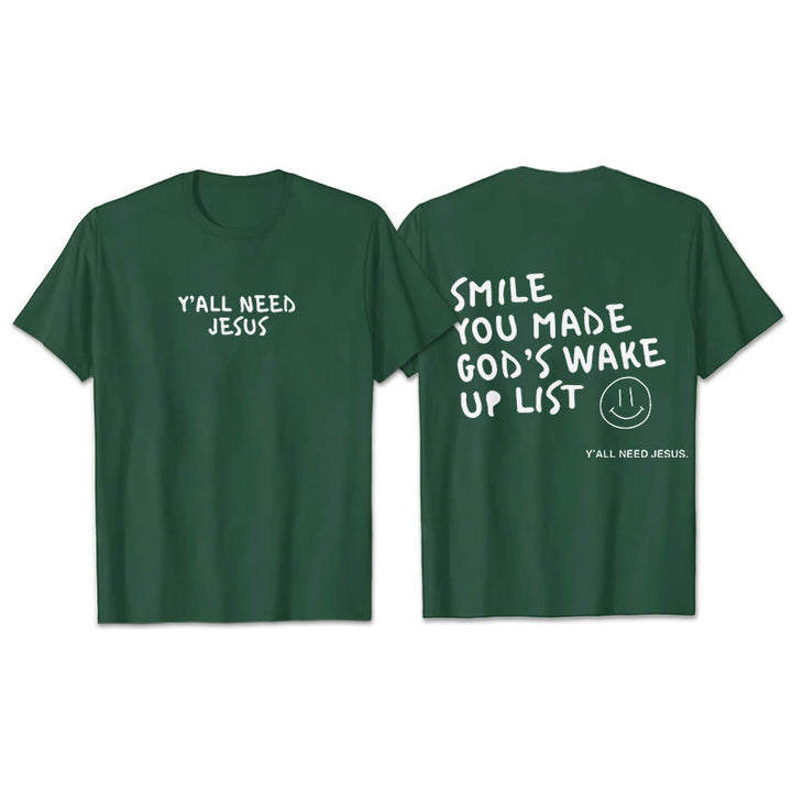 Christianartworkshop "SMILE" T-Shirt - Dark Green - 2XL - image 7