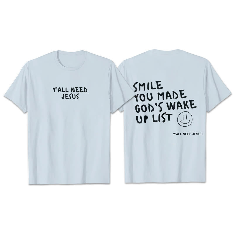 Christianartworkshop "SMILE" T-Shirt - Blue - 2XL - image 4