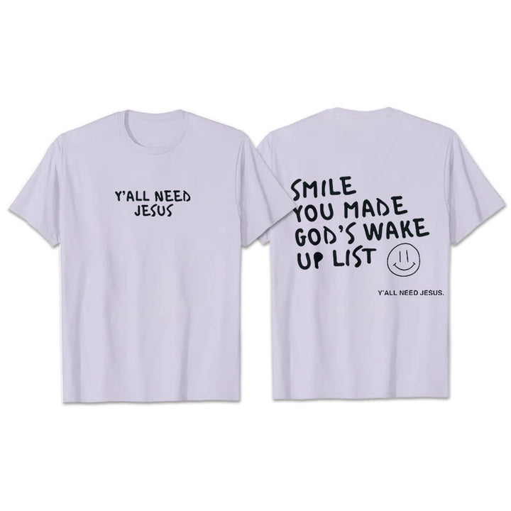 Christianartworkshop "SMILE" T-Shirt - Purple - 2XL - image 7