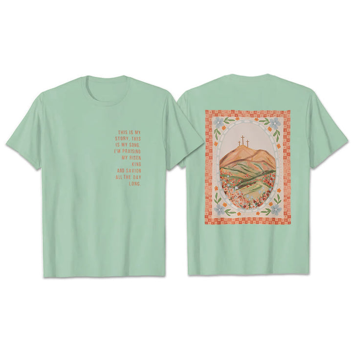 Christianartworkshop This is My Story, This is My Song Graphic T-Shirt  - Light Green - 2XL - image 17