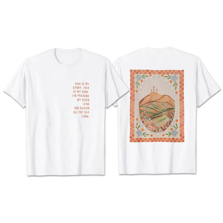 Christianartworkshop This is My Story, This is My Song Graphic T-Shirt  - White - 2XL - image 8