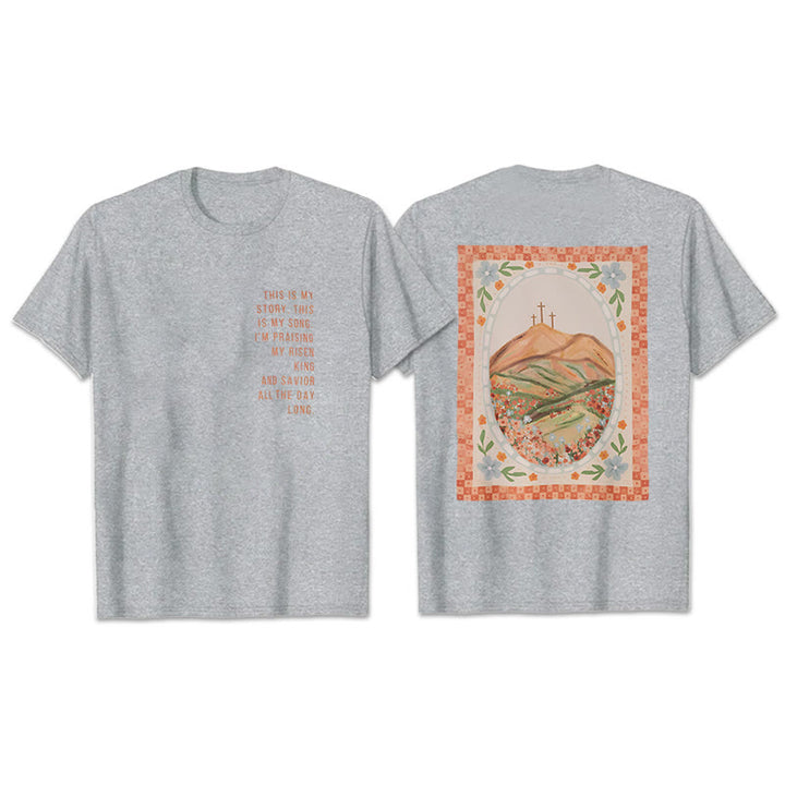 Christianartworkshop This is My Story, This is My Song Graphic T-Shirt  - Grey - 2XL - image 11