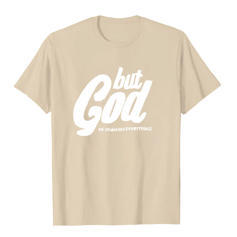 Christianartworkshop But God Hand-Stitched T-shirt - Beige - 2XL - image 8