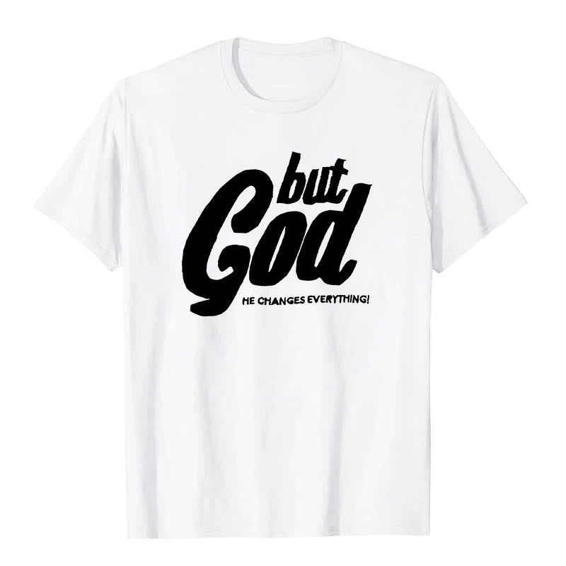 Christianartworkshop But God Hand-Stitched T-shirt - White - 2XL - image 6