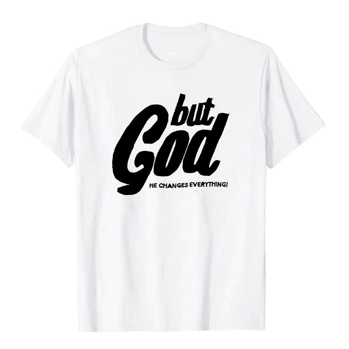 Christianartworkshop But God Hand-Stitched T-shirt - White - 2XL - image 6