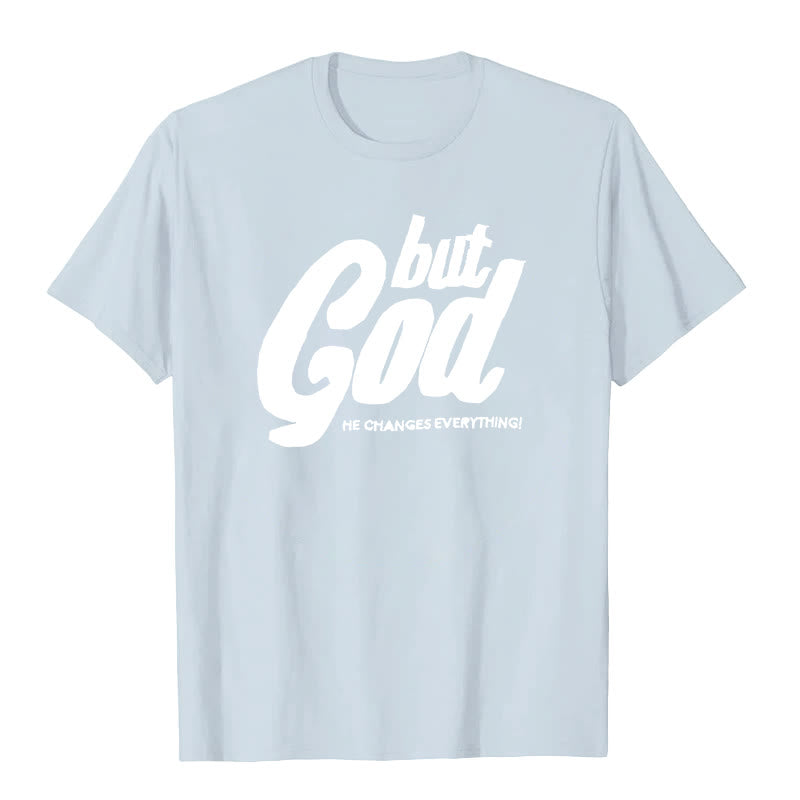 Christianartworkshop But God Premium Short Sleeve T-Shirt - Blue - 2XL - image 0