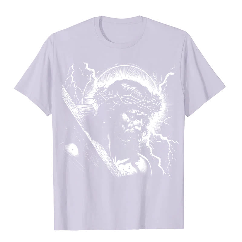 Christianartworkshop Jesus Holding Cross Vintage 90s Graphic T-shirt