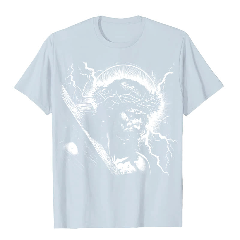 Christianartworkshop Jesus Holding Cross Vintage 90s Graphic T-shirt
