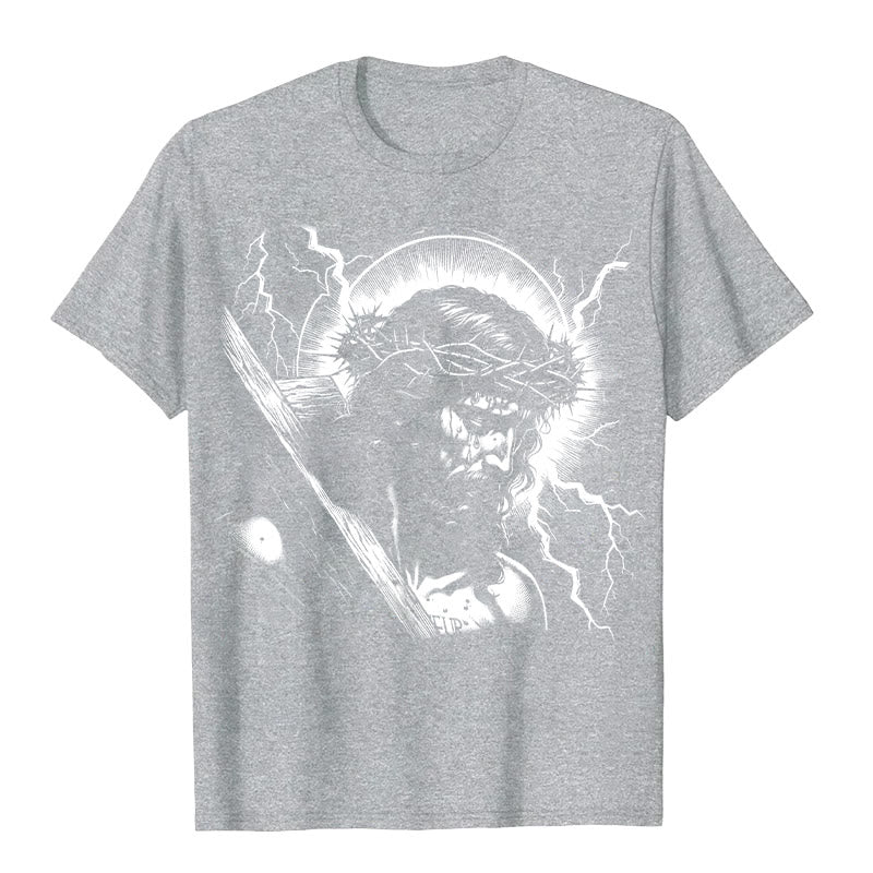 Christianartworkshop Jesus Holding Cross Vintage 90s Graphic T-shirt