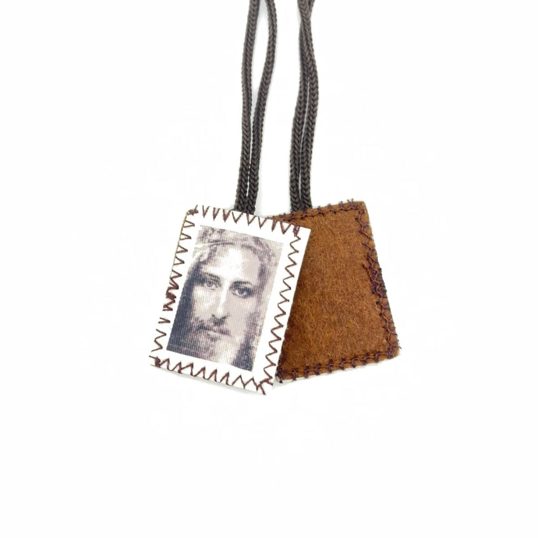 Christianartworkshop Jesus' Holy Face and Sacred Emblem of Mercy Scapular - Scapular - image 1