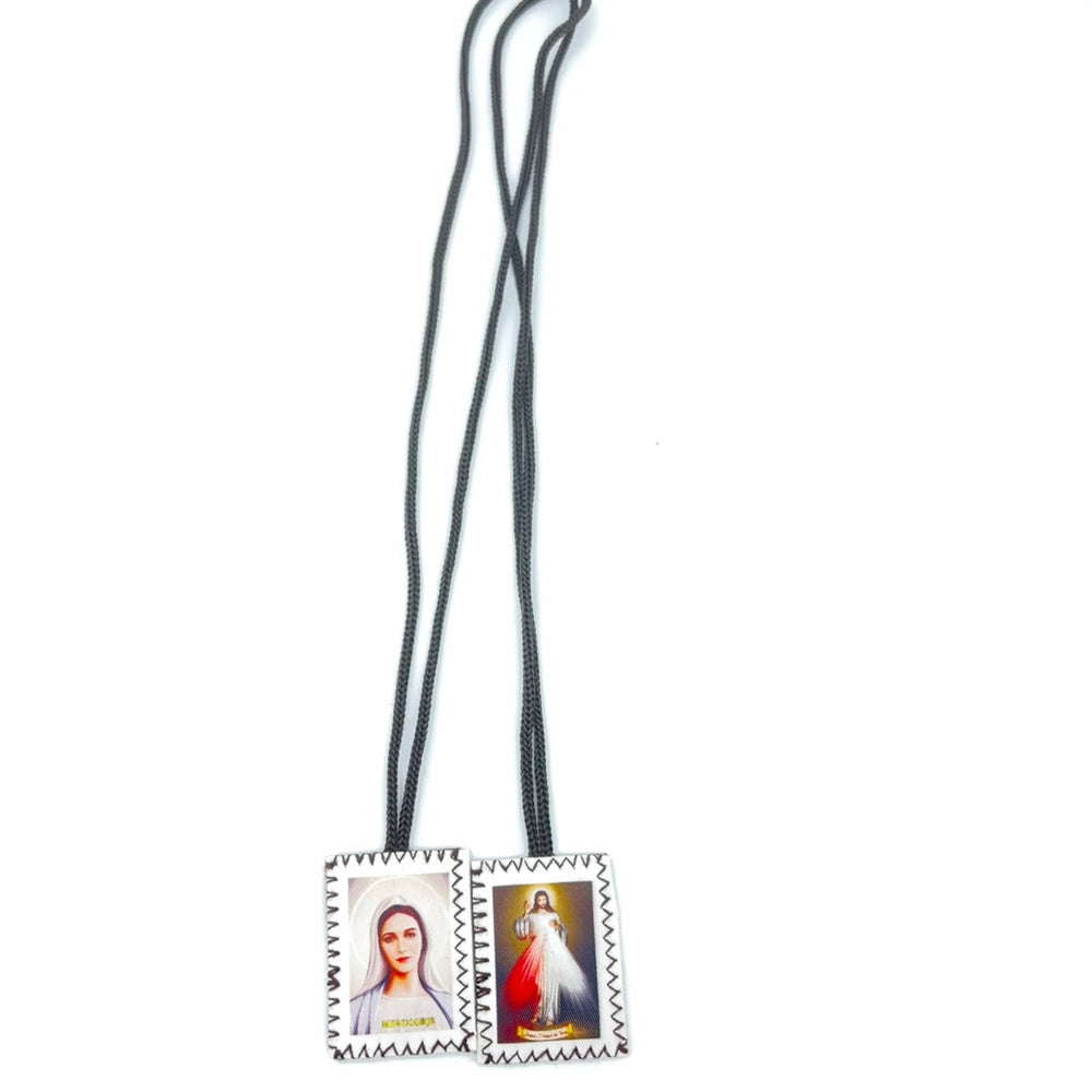 Christianartworkshop Double Sided Sacred Heart and Virgin Mary Scapular: A Dual Devotion to Jesus and Mary - image 2