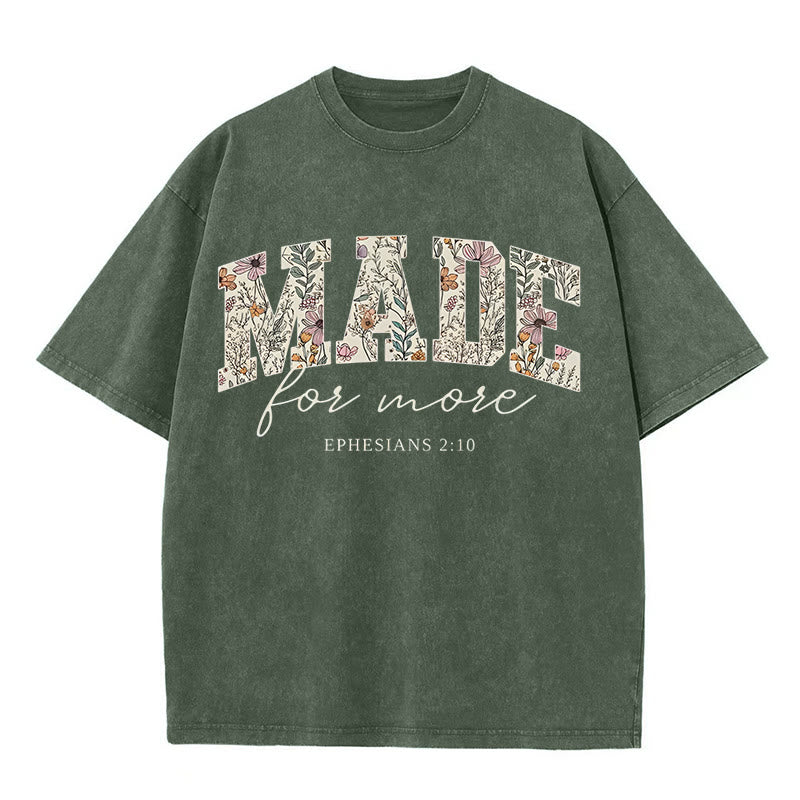 Christianartworkshop Made for More Washed T-Shirt