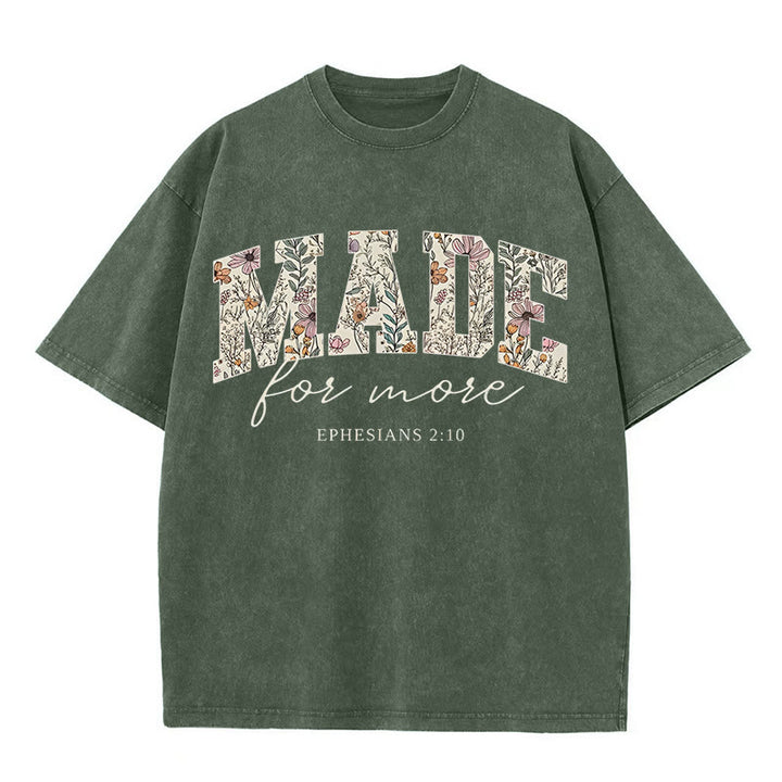 Christianartworkshop Made for More Washed T-Shirt - Army Green - 4XL - image 5