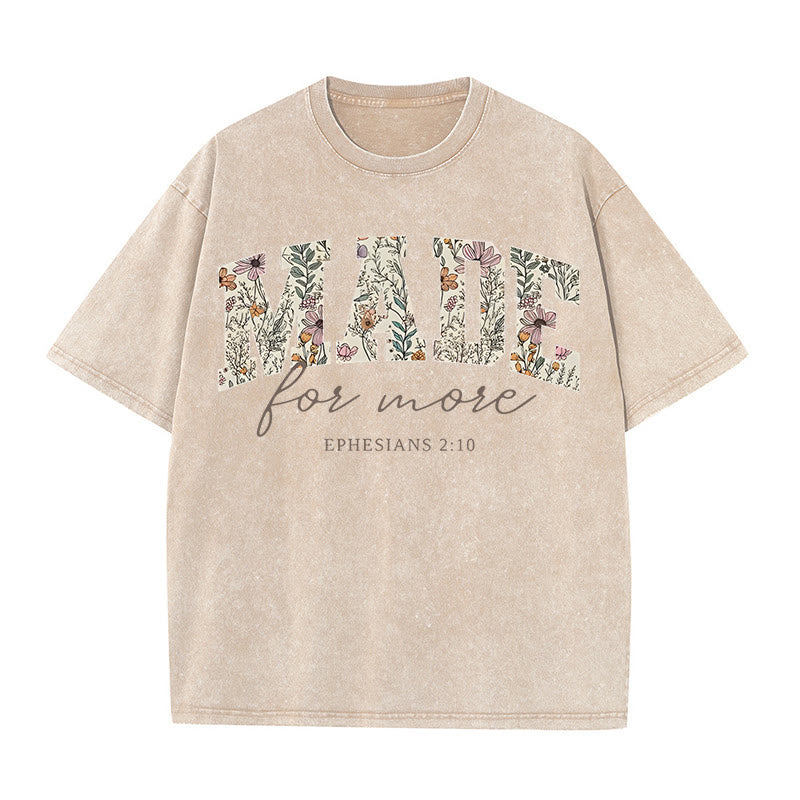 Christianartworkshop Made for More Washed T-Shirt