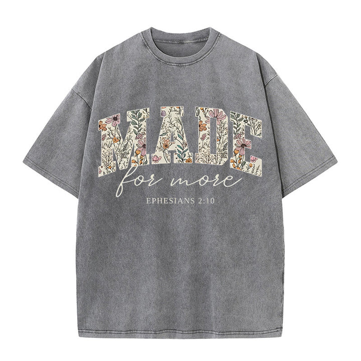 Christianartworkshop Made for More Washed T-Shirt - Grey - 4XL - image 7