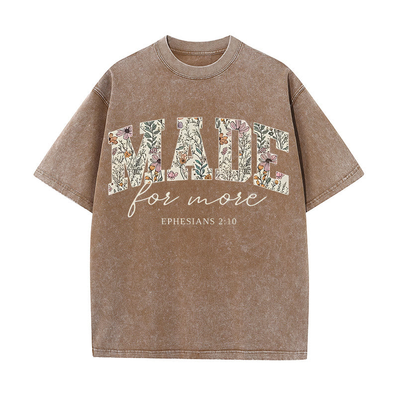Christianartworkshop Made for More Washed T-Shirt - Brown - 4XL - image 0