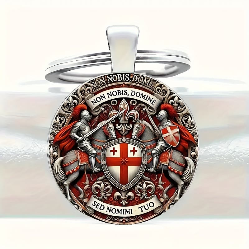 Christianartworkshop Spiritual Companion Knights Templar Keychain: Faith-Filled Token of Chivalric Grace - image 4