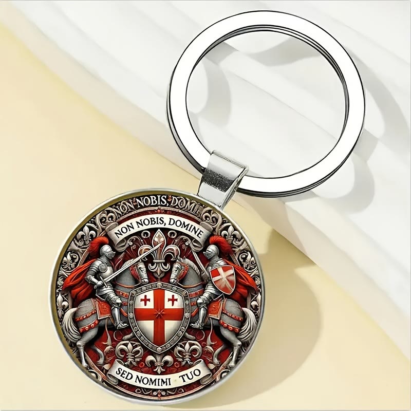 Christianartworkshop Spiritual Companion Knights Templar Keychain: Faith-Filled Token of Chivalric Grace - image 3